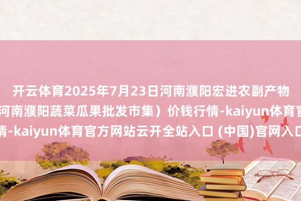 开云体育2025年7月23日河南濮阳宏进农副产物批发市集有限公司（原河南濮阳蔬菜瓜果批发市集）价钱行情-kaiyun体育官方网站云开全站入口 (中国)官网入口登录