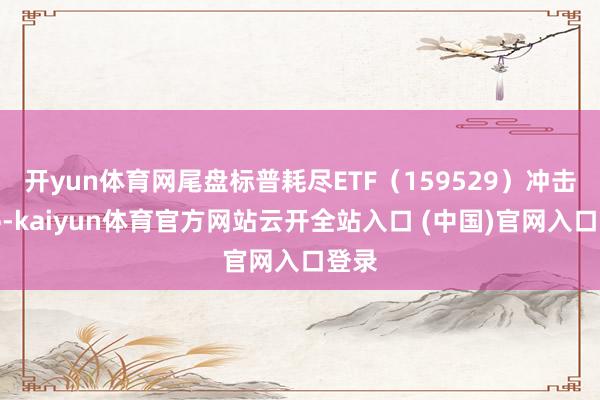开yun体育网尾盘标普耗尽ETF（159529）冲击涨停-kaiyun体育官方网站云开全站入口 (中国)官网入口登录