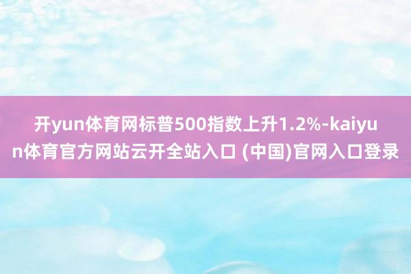 开yun体育网标普500指数上升1.2%-kaiyun体育官方网站云开全站入口 (中国)官网入口登录