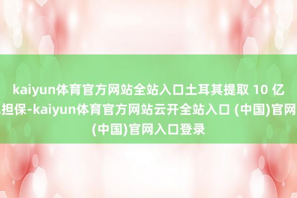 kaiyun体育官方网站全站入口土耳其提取 10 亿好意思元担保-kaiyun体育官方网站云开全站入口 (中国)官网入口登录