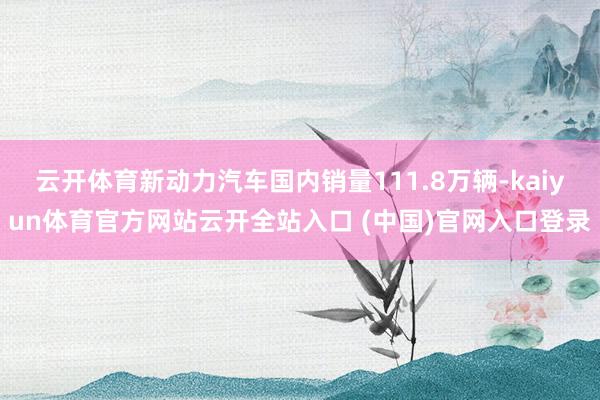 云开体育新动力汽车国内销量111.8万辆-kaiyun体育官方网站云开全站入口 (中国)官网入口登录